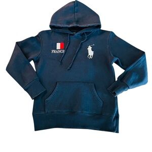 Ralph Lauren Blue Label Blue Hoodie Sweatshirt Classic Design Boys Size Medium